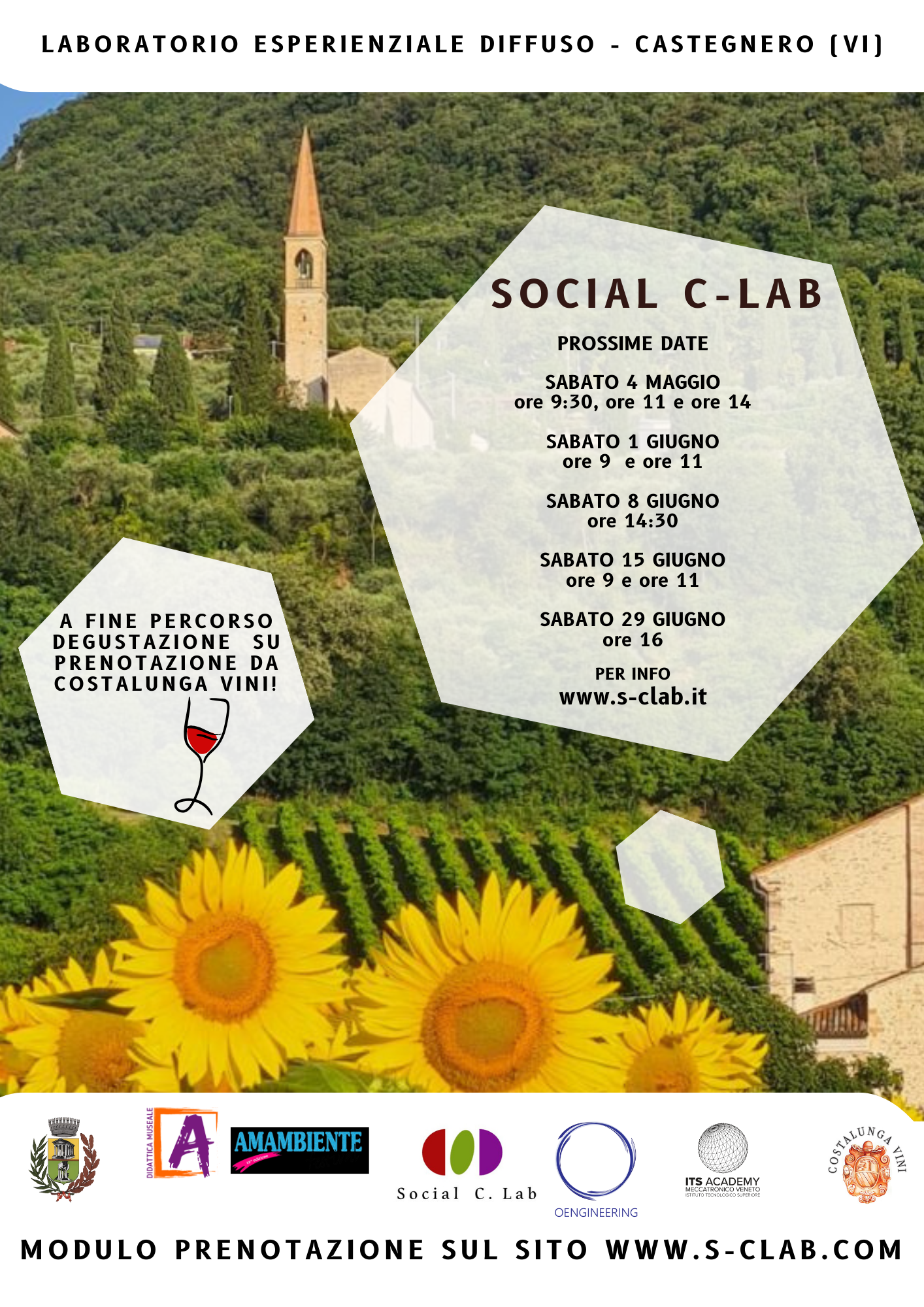Social C lab a Castegnero h 9:30, h 11, ore 14 @ Piazza mercato Castegnero